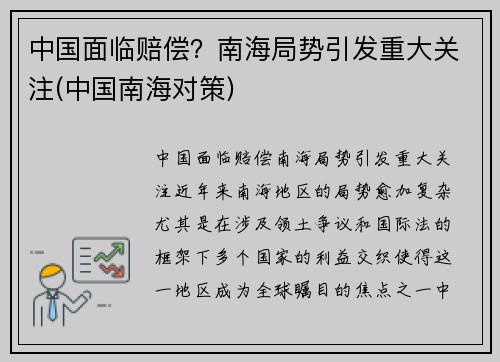 中国面临赔偿？南海局势引发重大关注(中国南海对策)